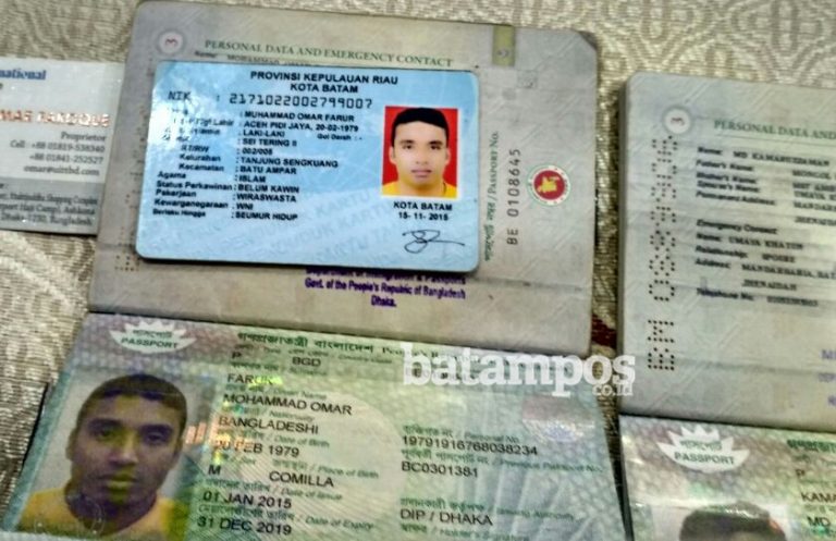 Disduk Pemko Batam Nyatakan KTP WN Bangladesh Palsu