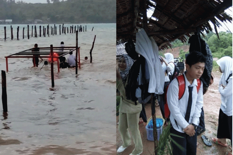 Angin Kencang, Ombak Tinggi, Kapal pun Karam di Senayang