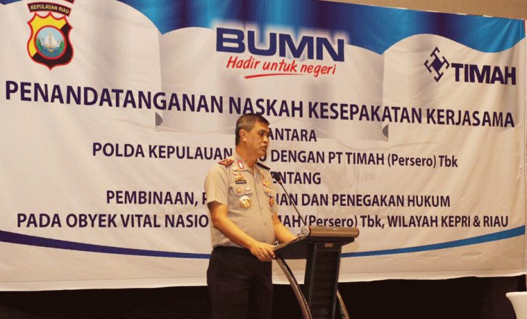 Polda Kepri Mengamankan Kegiatan PT Timah Di Karimun
