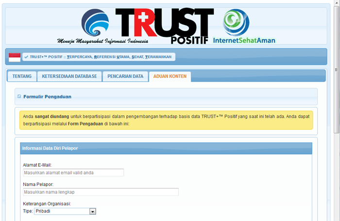 Medsos Negatif, Lapor Ke Trustpositif