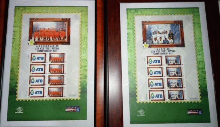 PT POS Rilis Perangko Prisma ATB CUP VIII futsal Championship 2017