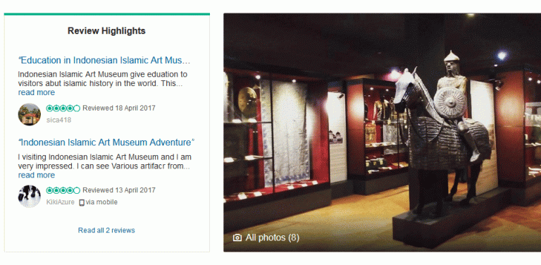 Indonesian Islamic Art, Tempat Belajar Sejarah sambil Wisata