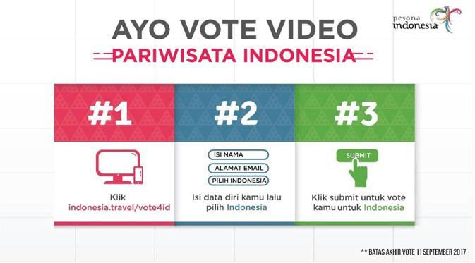 Tembus 100.000 Suara, Menpar Arief Tetap Ajak #VoteVideoIndonesia