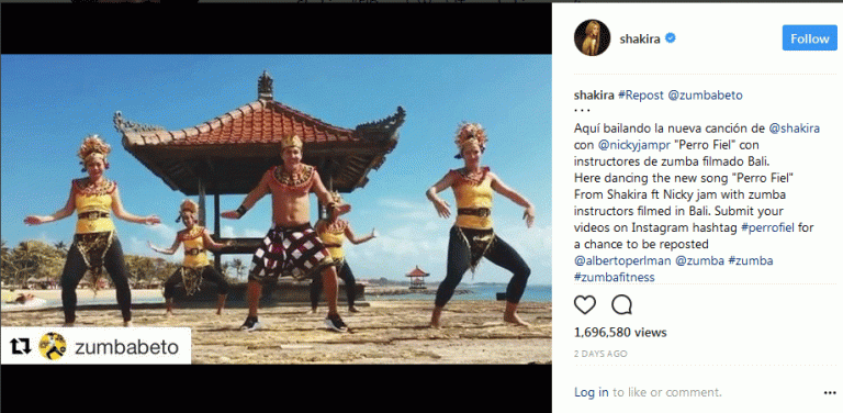 Shooting di Bali, Video Klip Shakira Padukan Eksotisme dengan Tarian Zumba
