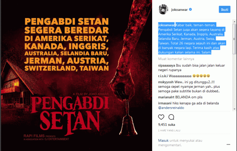 Pengabdi Setan Keliling Dunia !