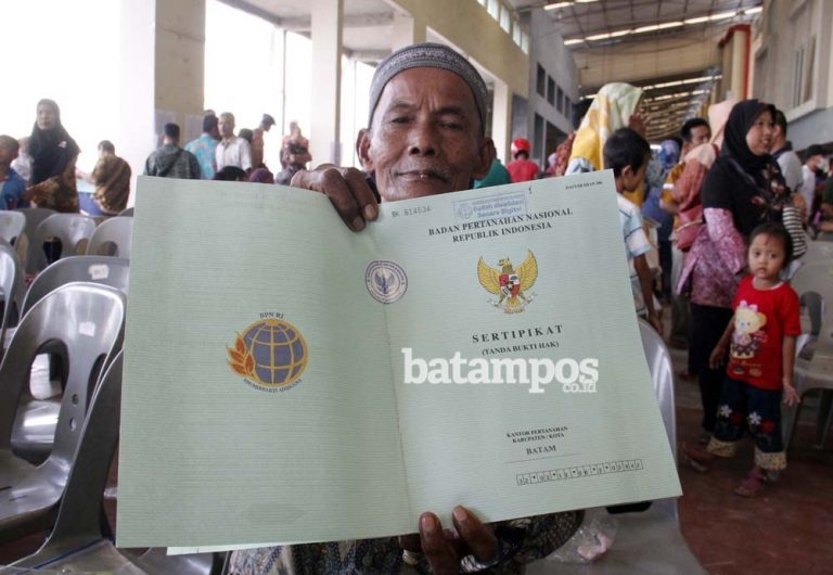 Besok Menteri Agraria dan Tata Ruang Serahkan 2.800 Sertifikat Tanah di Batam