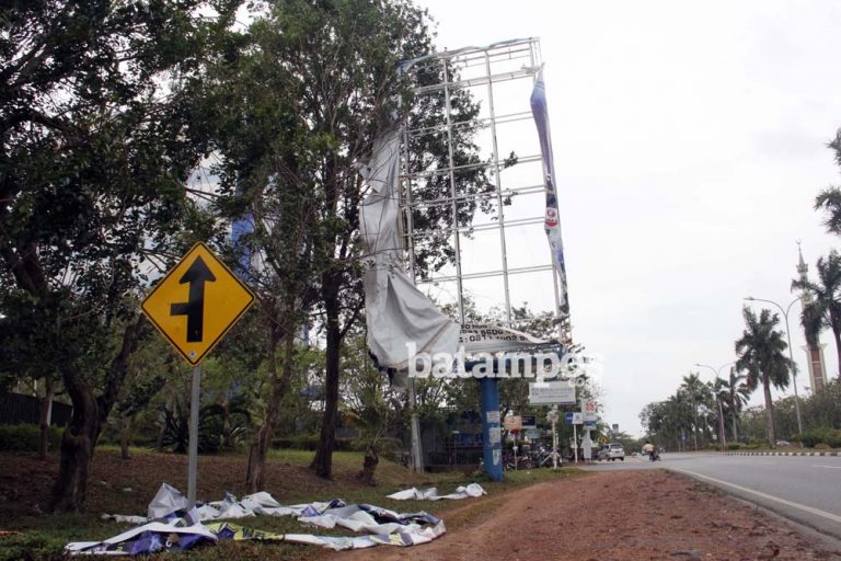 Papan Reklame Banyak Tak Berizin Spanduk Rusak Pohon Penghijauan