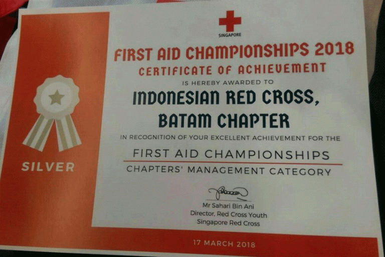 PMR Batam Duduk di Posisi 2 pada Youth First Aid Championships 2018 di Singapura