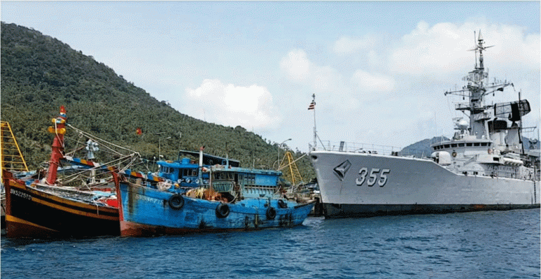 Empat Kapal Ikan Berbendera Vietnam Tertangkap di Laut Natuna Utara