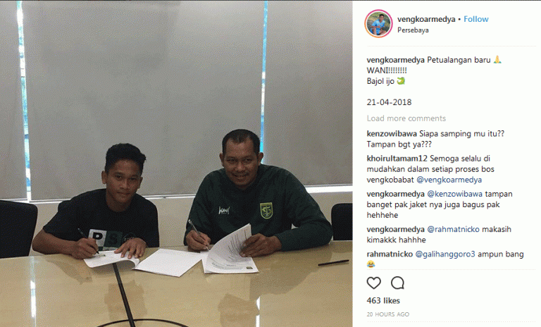 Persebaya Surabaya Kontrak Pesepakbola Muda Batam