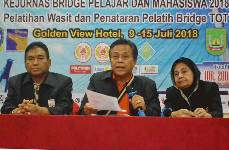 Batam International Bridge Open Tournament 2018, Perebutkan Total Hadiah Rp 200 Juta