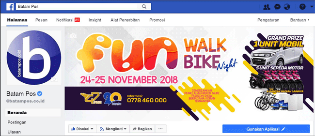 Fanpage batampos.co.id Resmi Terverifikasi