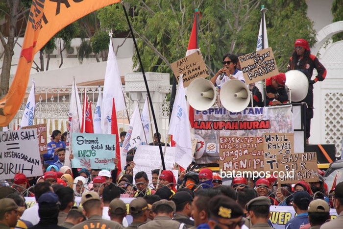 Buruh Batam Ikut Mogok Nasional, Tapi Polda Tidak Terbitkan Izin