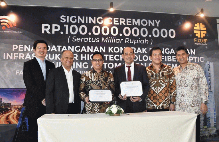FCORP Menangkan Kontrak Rp100 Miliar Bangun Jaringan Fiber Optik Pollux Habibie