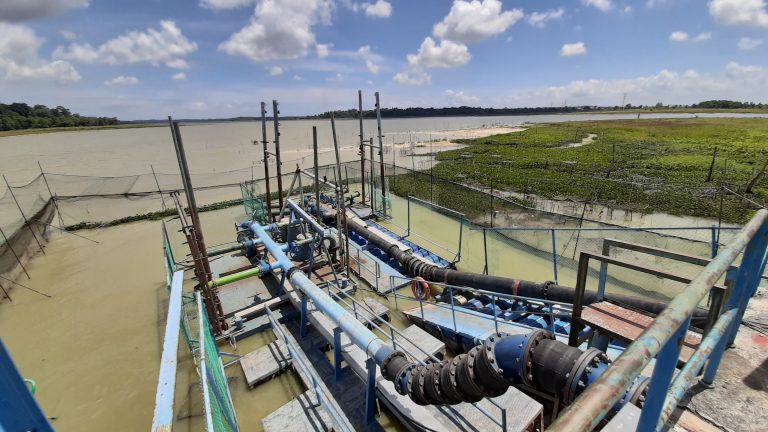 ATB Pasang Plat Steel Pompa Intake di WTP Tanjungpiayu