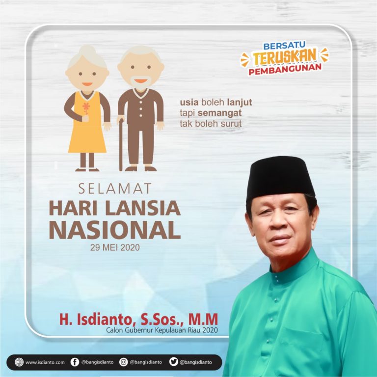 Hari Lanjut Usia Nasional, Isdianto Ajak Semua Pihak Ciptakan Lansia Produktif dan Sejahtera