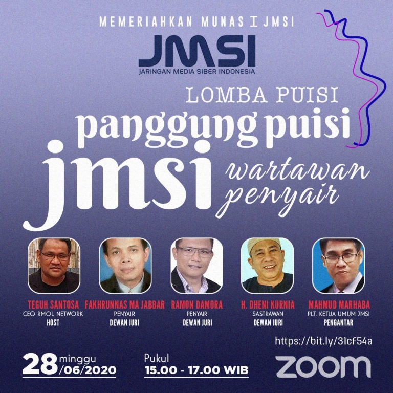 Lomba Baca Puisi Virtual, Saksikan Lewat Zoom Hari Ini