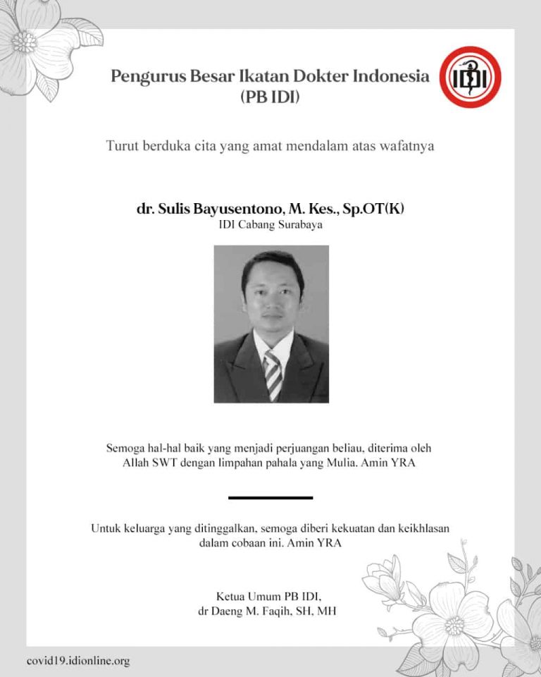 100 Dokter Gugur Akibat Covid-19, IDI Minta Diberi Perlindungan Ekstra