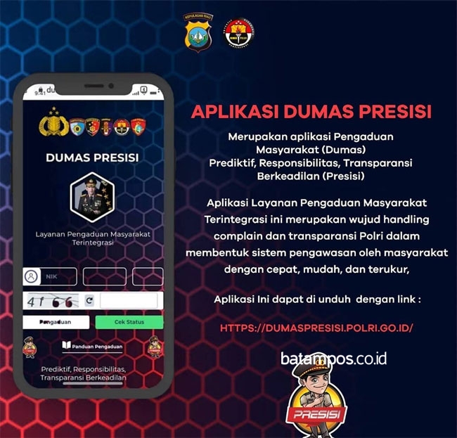 Polda Kepri Luncurkan Aplikasi Dumas Presisi