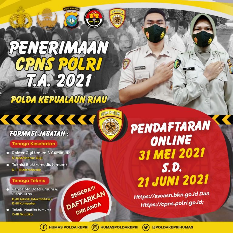Ada Lowongan jadi PNS di Polda Kepri, Ini Syaratnya…