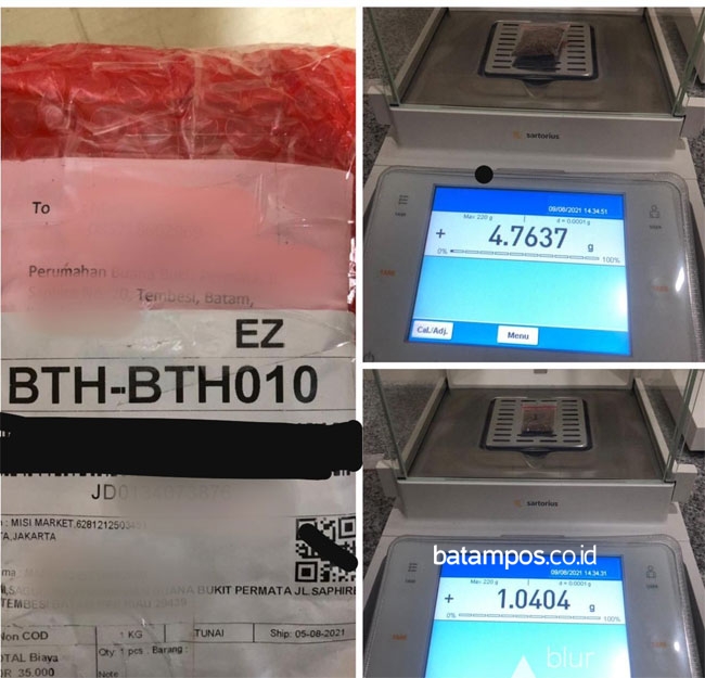 Bea Cukai Batam Gagalkan Pengiriman Dua Bungkus Tembakau Gorila