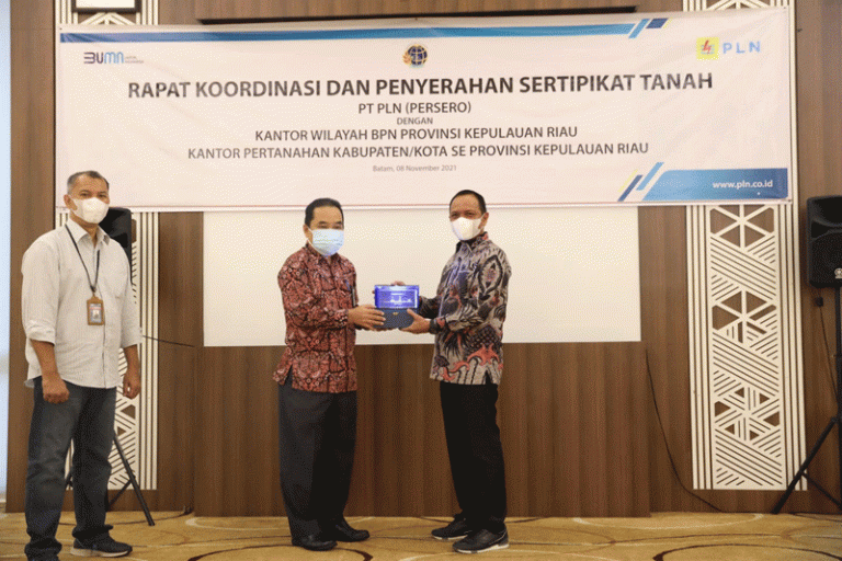 66 Aset Tanah Resmi Milik PLN Kepri, Sertifikat sudah Diserahkan BPN