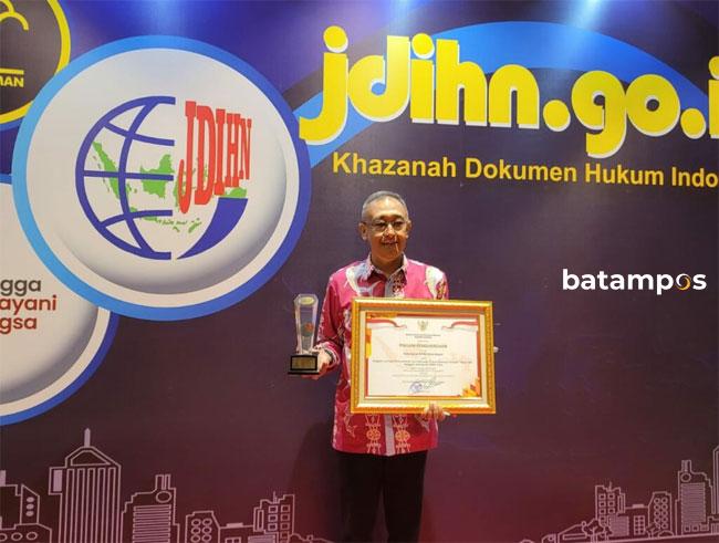 JDIH Setwan Kota Batam Terbaik I Tingkat Nasional