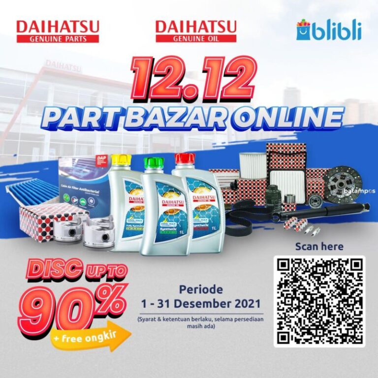 Daihatsu Gelar Part Bazar Online Diskon hingga 90 Persen