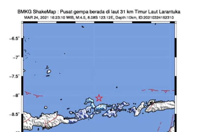 Terjadi Gempa Susulan 20 Kali