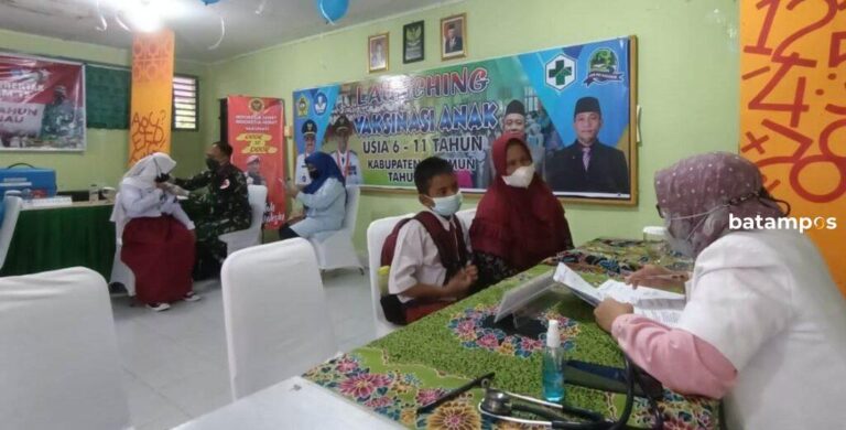 Vaksinasi Anak Usia 6-11 Tahun di Karimun Serentak di 13 Titik