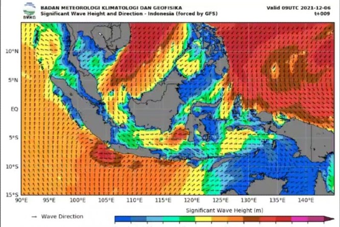 BMKG Ingatkan Gelombang Tinggi di Perairan Natuna