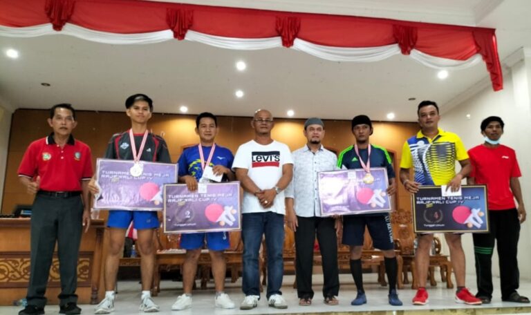 Turnamen Tenis Meja Rajawali Cup IV Diikuti 64 Perorangan dan 36 Ganda