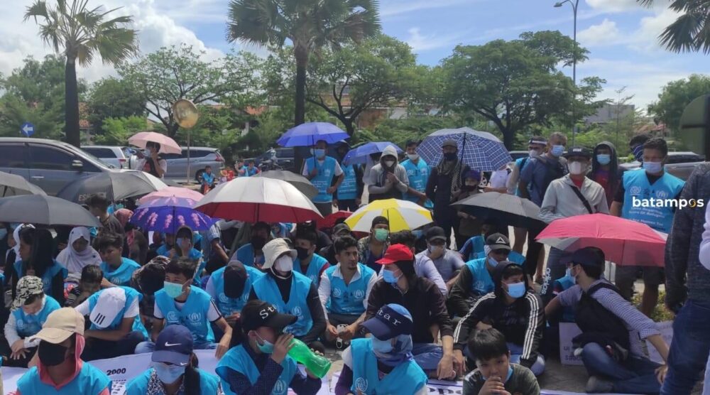 Pengungsi Afghanistan di Batam Unjuk Rasa di Depan Perumahan Royal Grande 1 Pengungsi Afghanistan e1641457248437