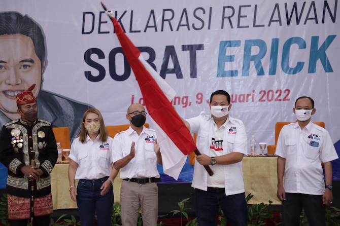Relawan Sobat Erick Deklarasikan Menteri BUMN Jadi Capres 2024