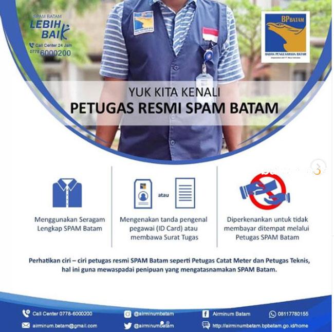 Warga Batam, Yuk Kita Kenali Petugas Resmi SPAM Batam