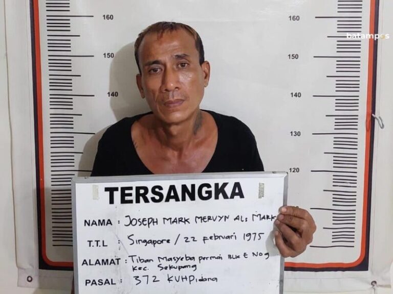 Warga Singapura Gelapkan Motor di Batam, Akhirnya Ditangkap Polisi