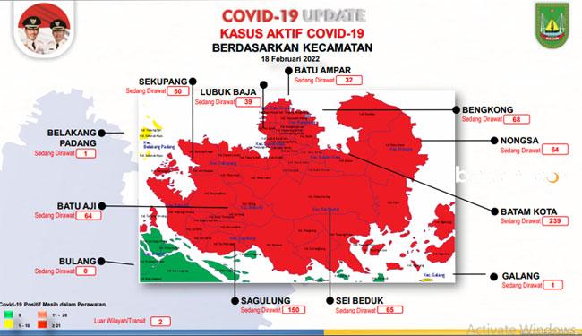 Semua Kawasan Mainland di Batam Zona Merah