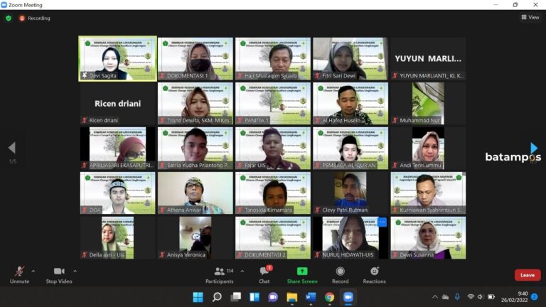 Undang Pemateri dari UI dan Pusat Kebijakan Kesehatan Global & Teknologi Kesehatan, HIMA KL Ibnu Sina Selenggarakan Webinar Perubahan Iklim