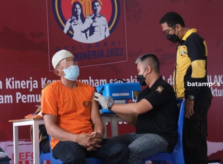 333 Narapidana Rutan Tanjungpinang Terima Vaksin Booster