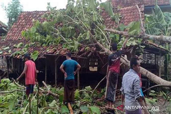 Angin Kencang Terjang Lubuklinggau, 20 Rumah Rusah, 1 Warga Luka Berat