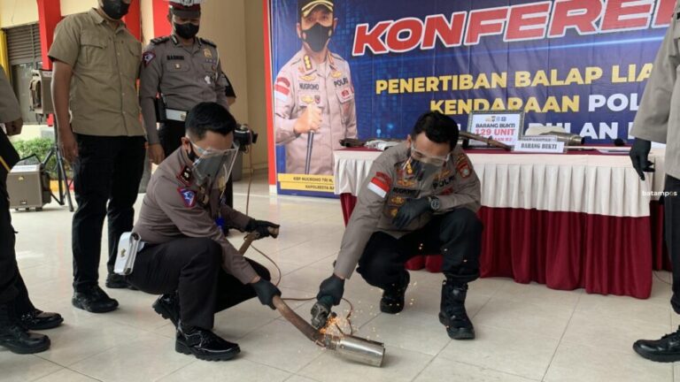 Tindak Balap Liar dan Knalpot Brong, Satlantas Amankan 129 Motor