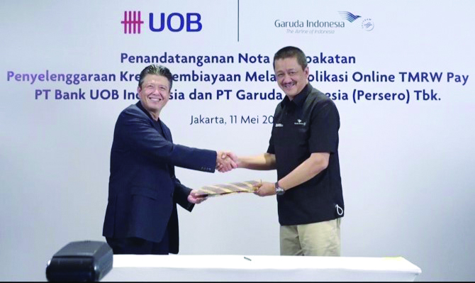 UOB dan Garuda Indonesia MoU Pembelian Tiket Online