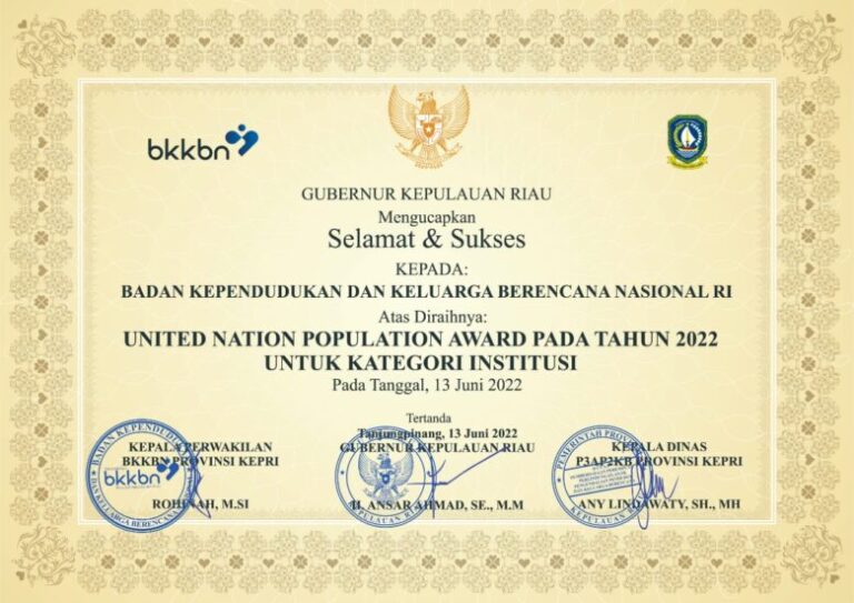 Indonesia Raih Penghargaan Kependudukan dari PBB