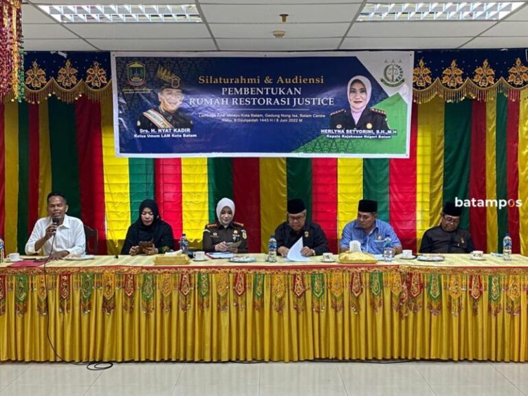 Ada Rumah Restorative Justice di LAM Batam, Fasilitasi Penyelesaian Perkara di Luar Pengadilan
