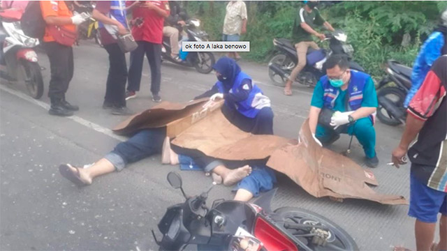 Pertahankan Harta dari Pejambret, Pasutri di Gresik Tewas Ditabrak Bus