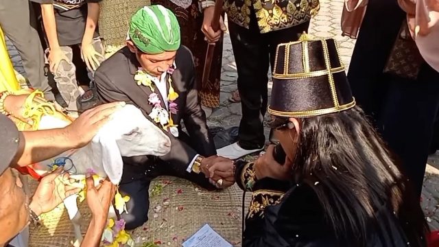 Viral Pria Nikahi Kambing di Gresik