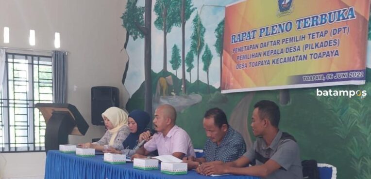 DPT Pilkades Toapaya, Bintan Ditetapkan 1.008 Orang
