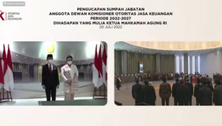 9 Anggota Dewan Komisioner OJK 2022-2027 Disumpah