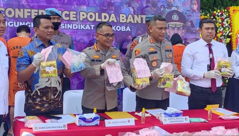 Polda Banten Ungkap Sindikat Peredaran Narkoba Internasional