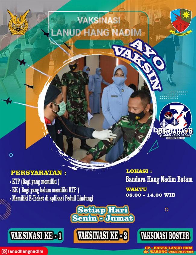 Lanud Hang Nadim Gelar Vaksinasi di Bandara Hang Nadim Batam